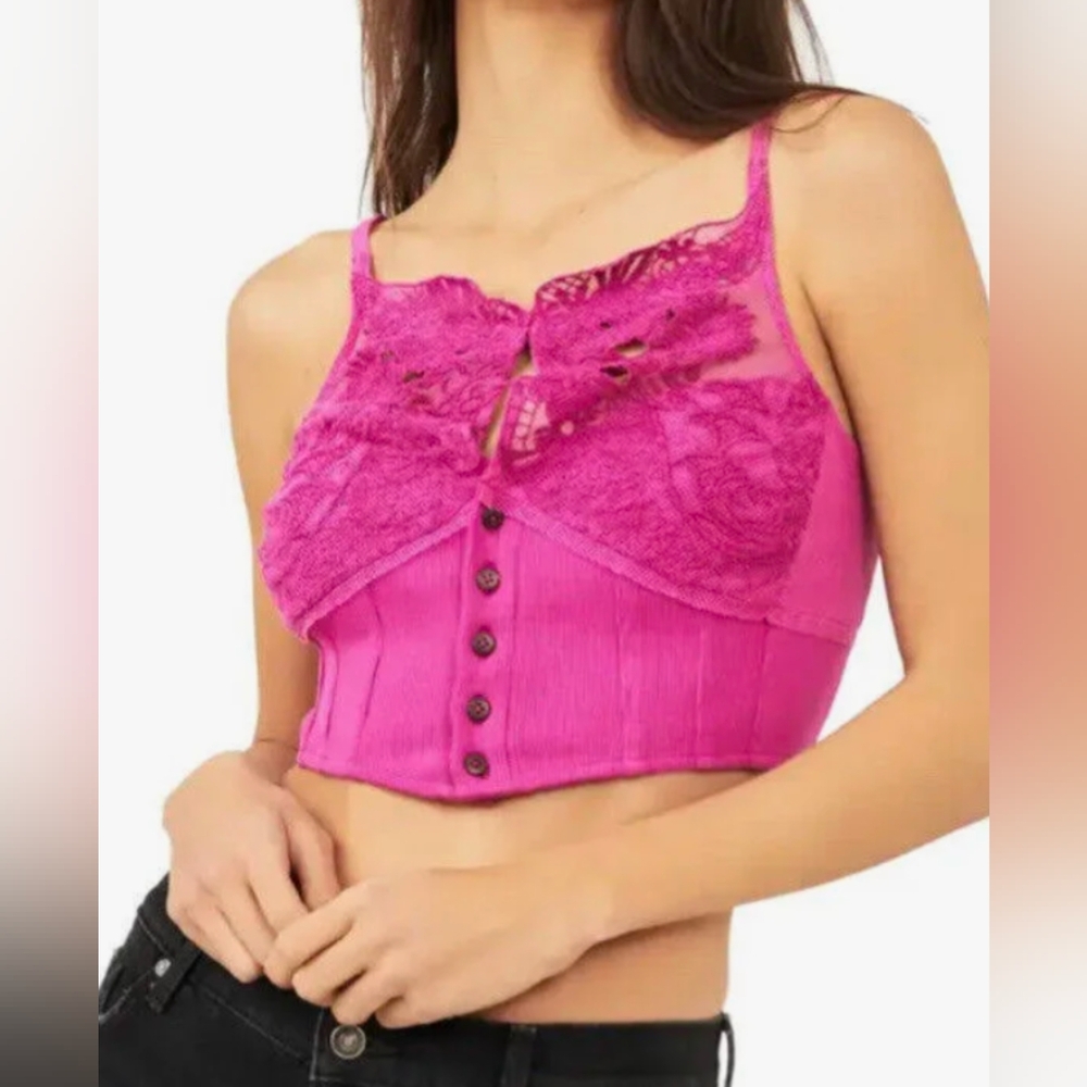 Free People Have My Heart Tank In Raspberry